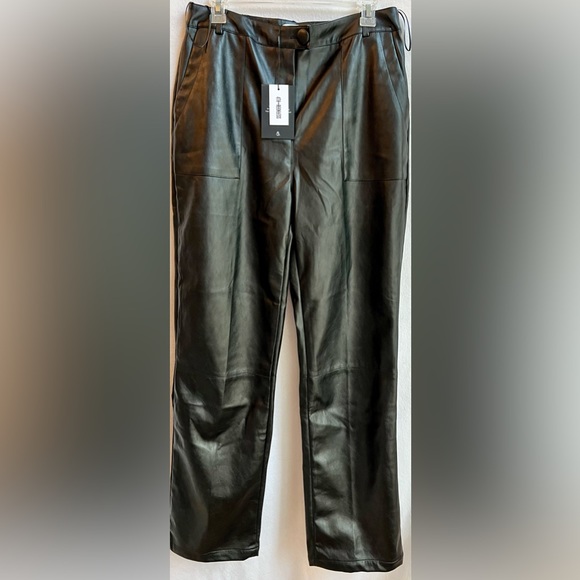 4th + Reckless Kayden Vegan Leather PU Trouser, XL, black - Picture 1 of 7